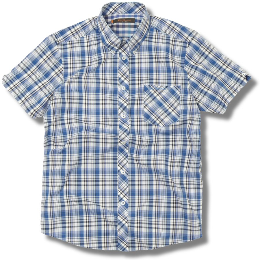 /Ben Sherman Oversize Union Fit Mod S/S Button Down Bright Check Shirt